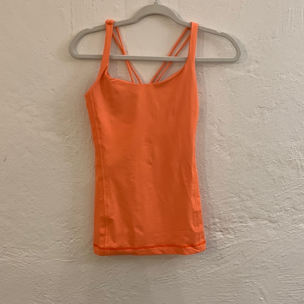 Lululemon bright orange tank size 6!
